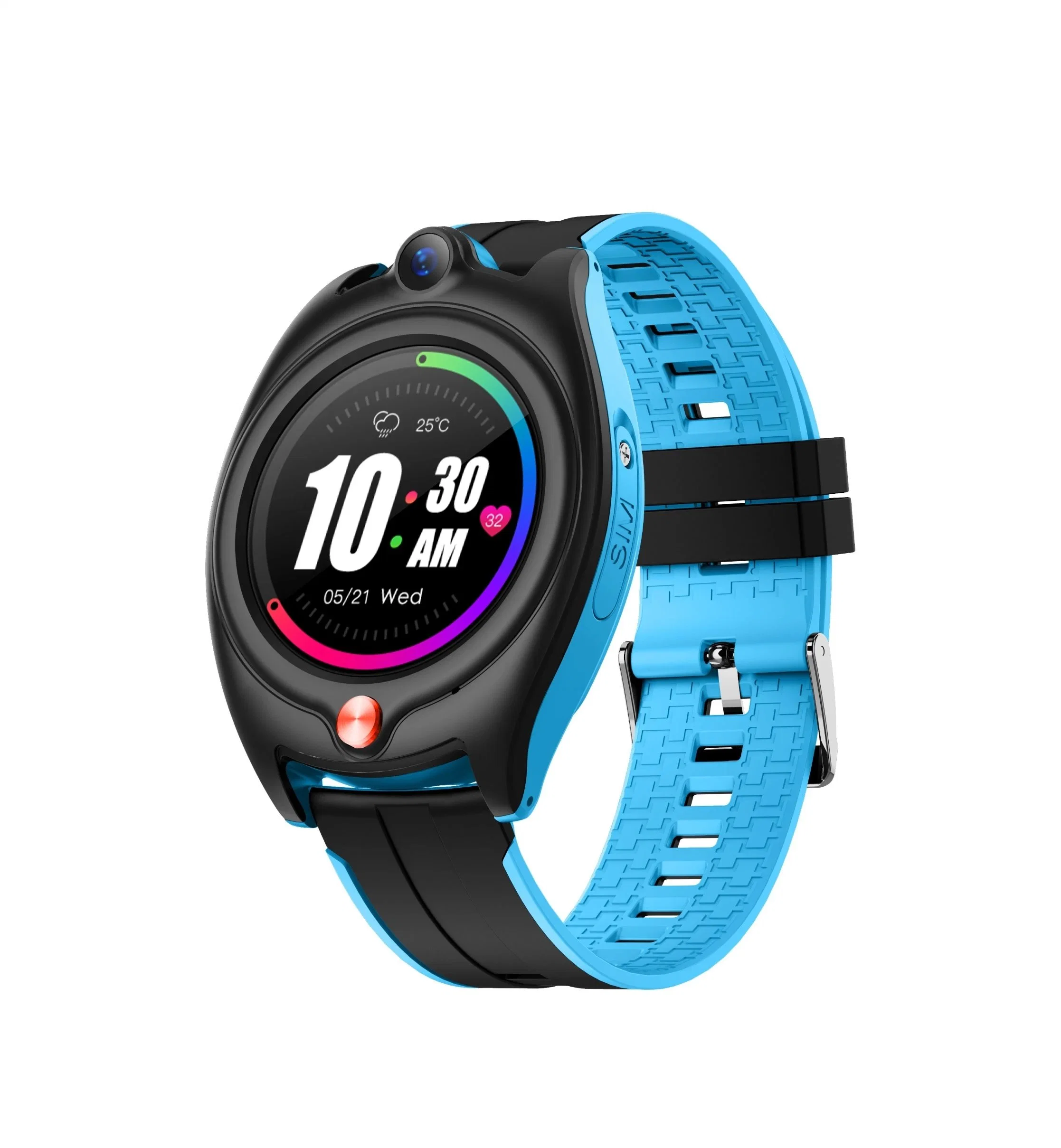 i9 Wireless Children's Smart Watch شاشة مستديرة كاملة بحجم 1.28 بوصة، يمكن إدخال بطاقة 4G SIM مع الكاميرا، ويمكن للطلاب والأطفال التحدث من أجل إنشاء الأصدقاء، وGPR