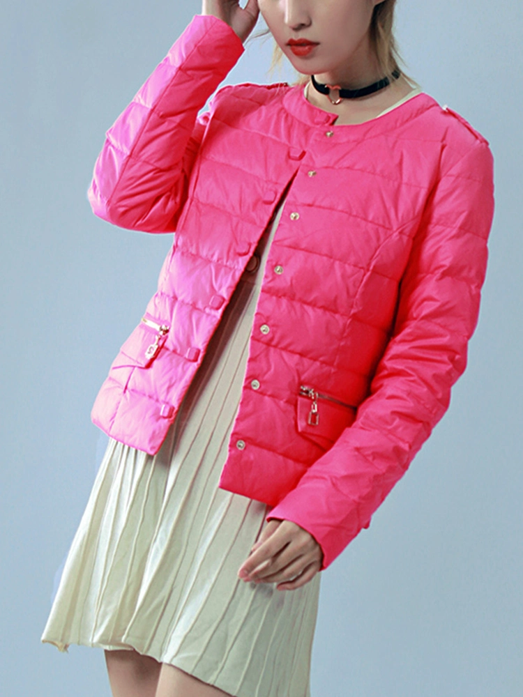 Winter Coat Factory Personalize High Quilting Superlight Pink Color Women ′ Blusão S Down 2024 novo estilo