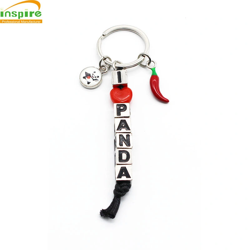 Souvenir Gift Free Samples Custom Wholesale/Supplier 3D Letter Metal Key Ring