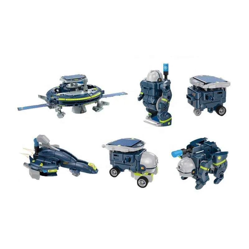 6 in 1 Space Fleet DIY Solar Powered Toy Building Kit Space Explorer Rechargeable Solar Power Stem Educational Toys