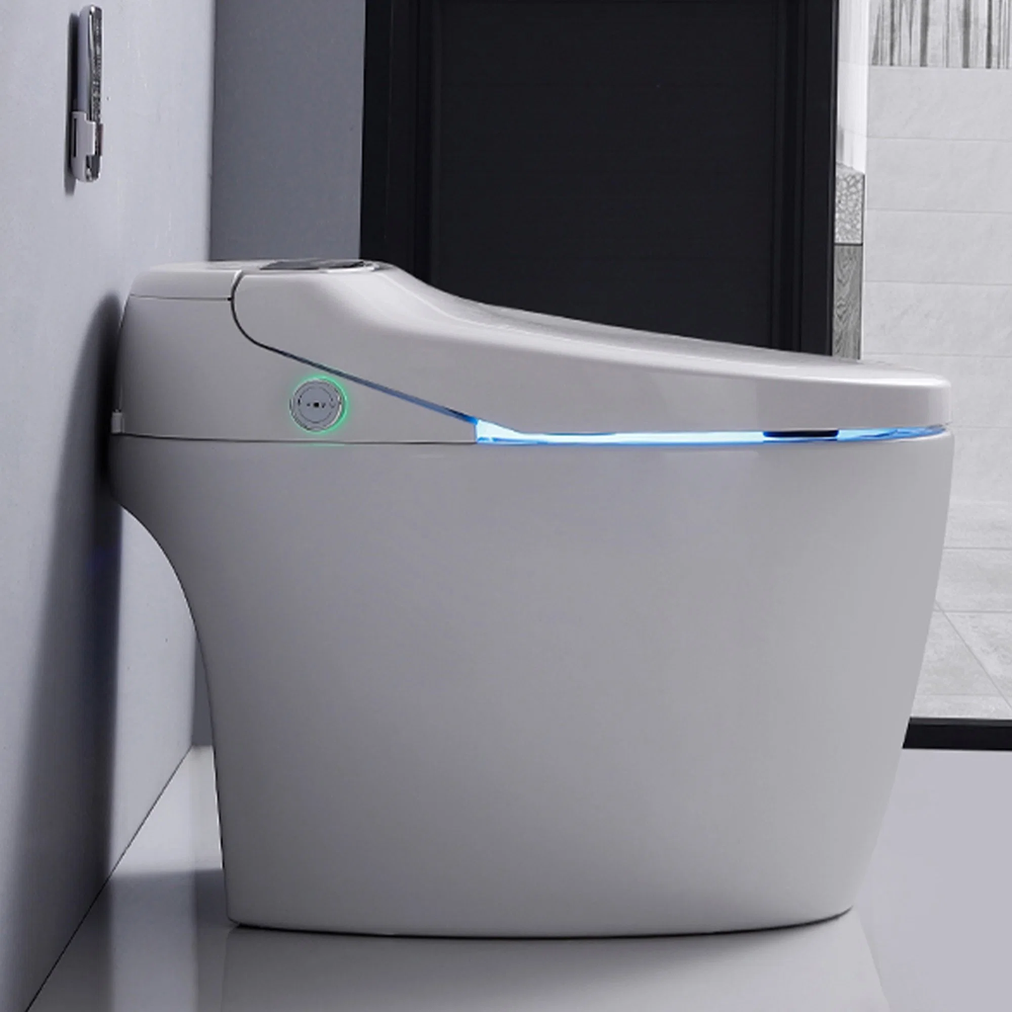 Ovs montado en el piso moderno cuarto de baño Wc de porcelana 1 pieza de cerámica automático Smart wc