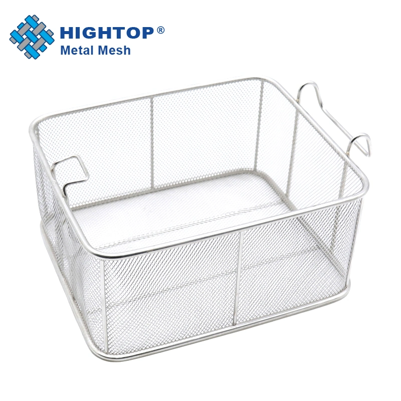 Commercial Wire Mesh Kitchen Non-Stick Rectangular Stainless Steel Mini Fryer French Fries Fry Basket