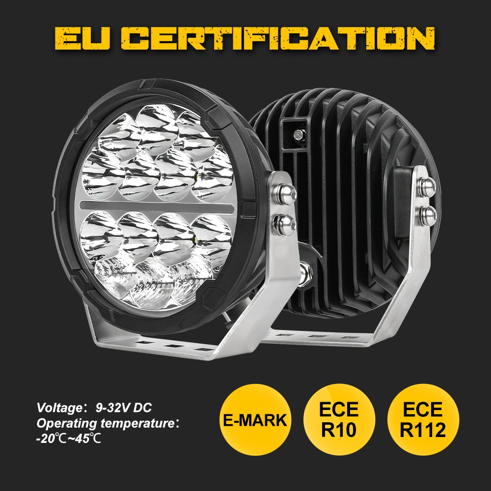 Strands Luz de Conducción de Alta Potencia con Láser LED Distancia de Luz de 1900m 7 Pulgadas 145W Camión 4X4 Luz de Trabajo LED Láser Offroad para Tractor SUV Jeep