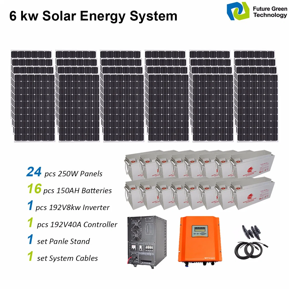 4kw 6kw 8kw off Grid PV Power Supply Solar Energy System