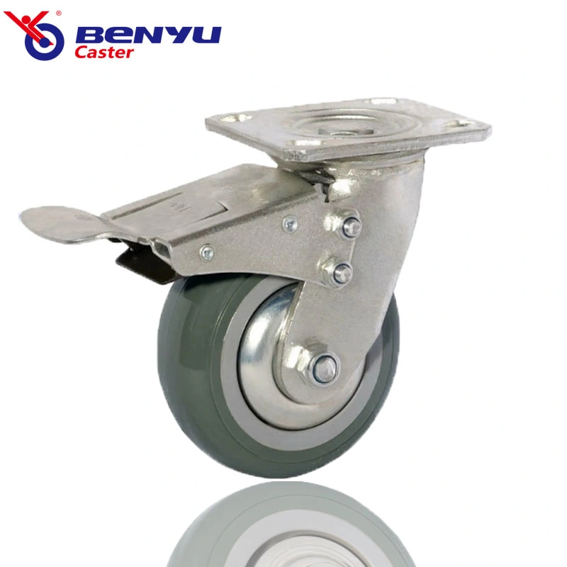 6 Inch 8 Inch Silent Arcuate High Elastic Rigid Casters