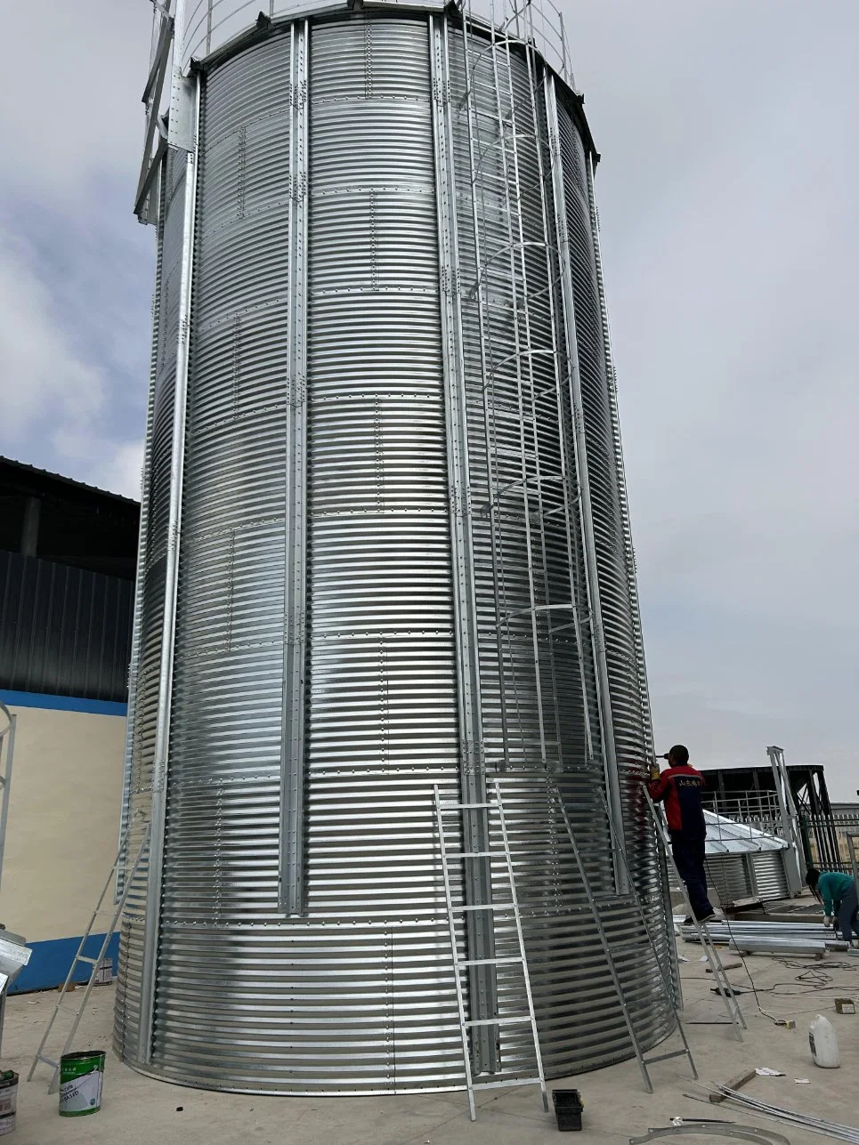 Wheat and Rice Silo 600t Ventilated Storage Silo for Bulk Grain