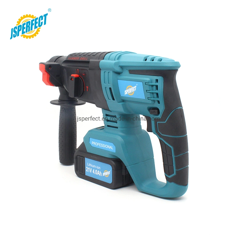 Professional Rechargeable Rotary 18V Cordless SDS Hammer Drill with Lithium Battery