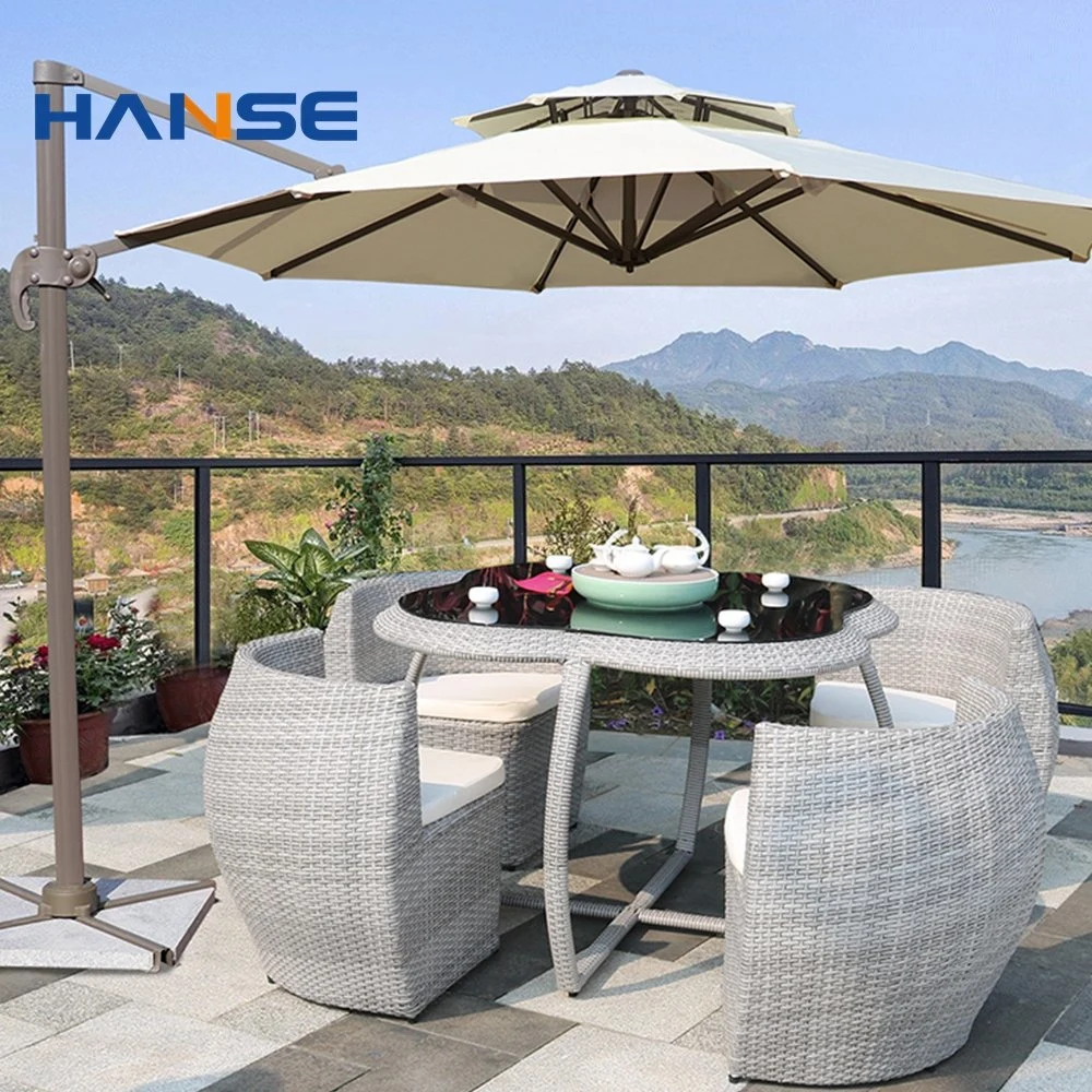 Unfolded Customized Hanse Carton Rattan Sofa Set Furniture Dining Table