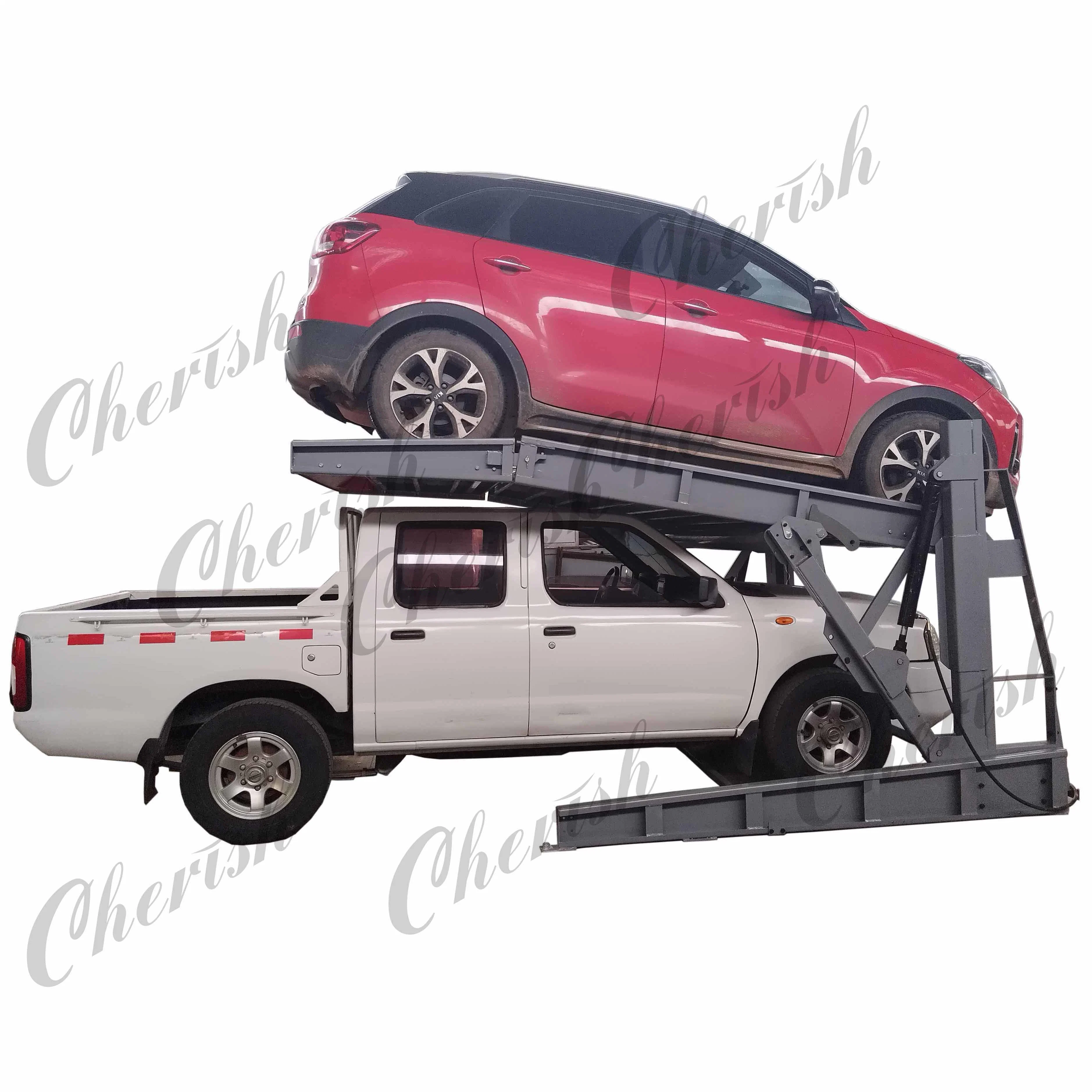 Automated Hydraulic Double Hoist Tilting Car Stack Parking Lifter