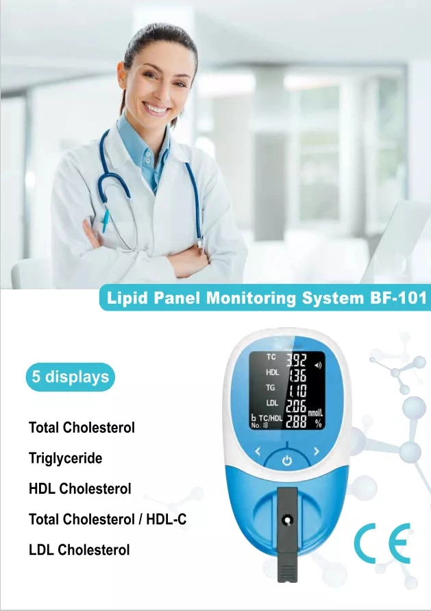 Poct 4 in 1 Low Density Cholesterol Meter Point of Care Hematology Lipid Profile Panel Cholesterol Monitor Analyzer