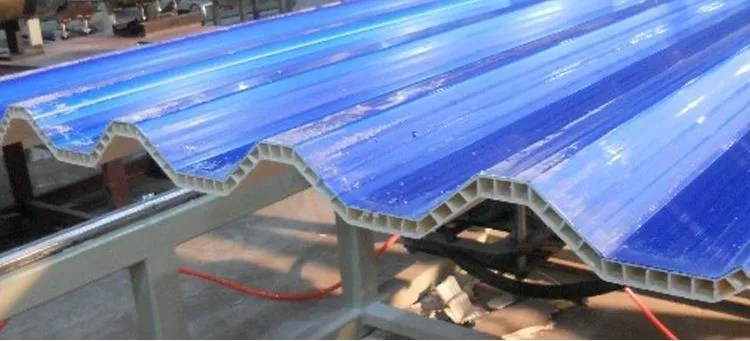 PVC Hollow Co-Extrusion Roof Tile Plastic Extruders Plastic Hollow Tile Making Machines