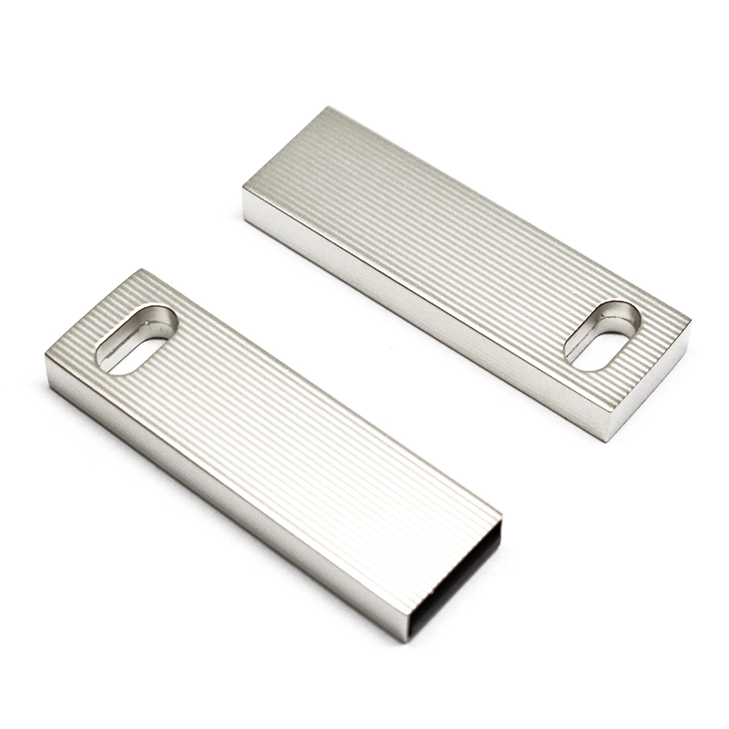 Metal Texture Nouveau Style Logo Personnalisé Clé USB pour Cadeau Promotionnel