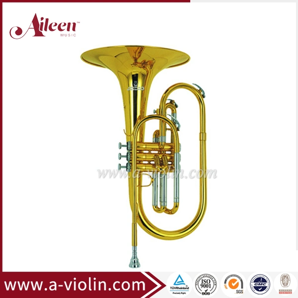 Yellow Brass Leadpipe F Key Marching-Mellophone (MMF6100)
