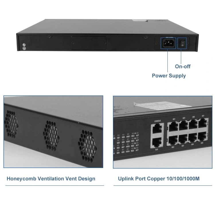 1u 19" 4ge Optical Line Terminal Olt-8 Pon