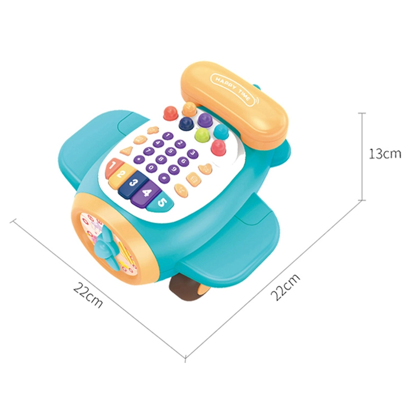 Educational Early Learning Telephones Baby Toys Music Clock Phone Baby Toys Airplane Phone Baby Telephone with Light and Music
