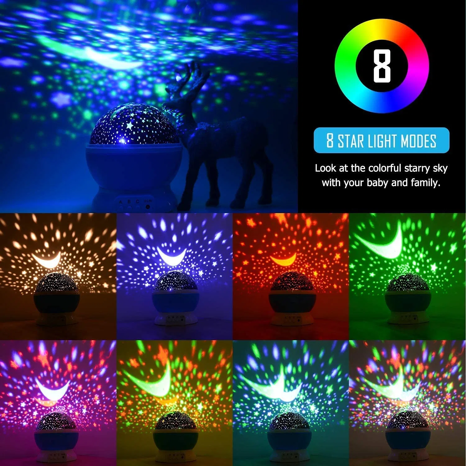 Kids Star Night Light with Remote Party Decorations