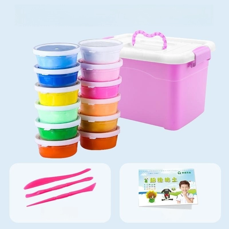 Ultra Light Clay Multi-Color Non-Toxic Rubber Storage Box Set Children's Toys