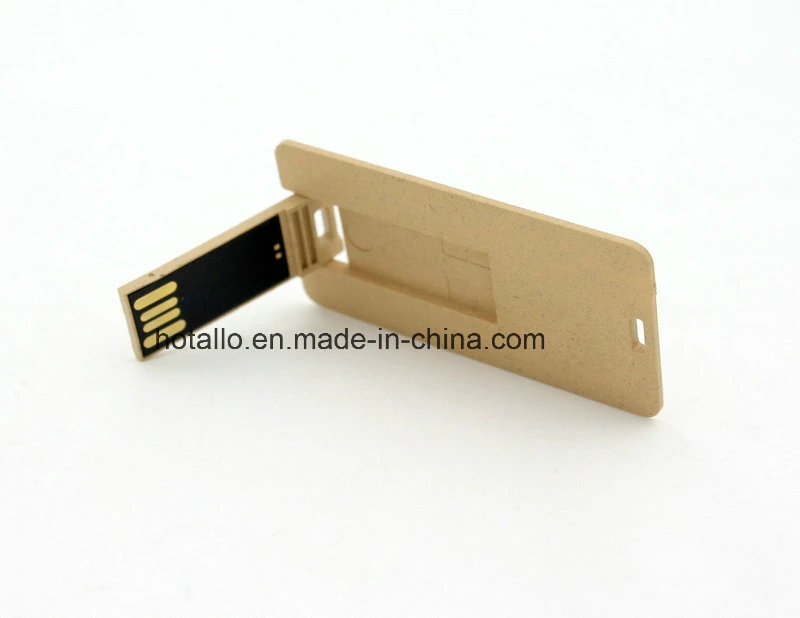 Reciclar Degradáveis Mini placa de madeira de fibra de Memória Flash USB