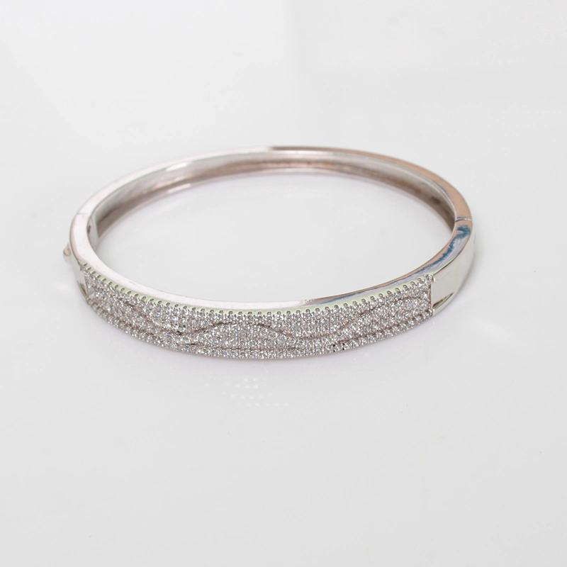 Luxury Bangle Trendy 925 Sterling Silver 3A Cubic Zircon