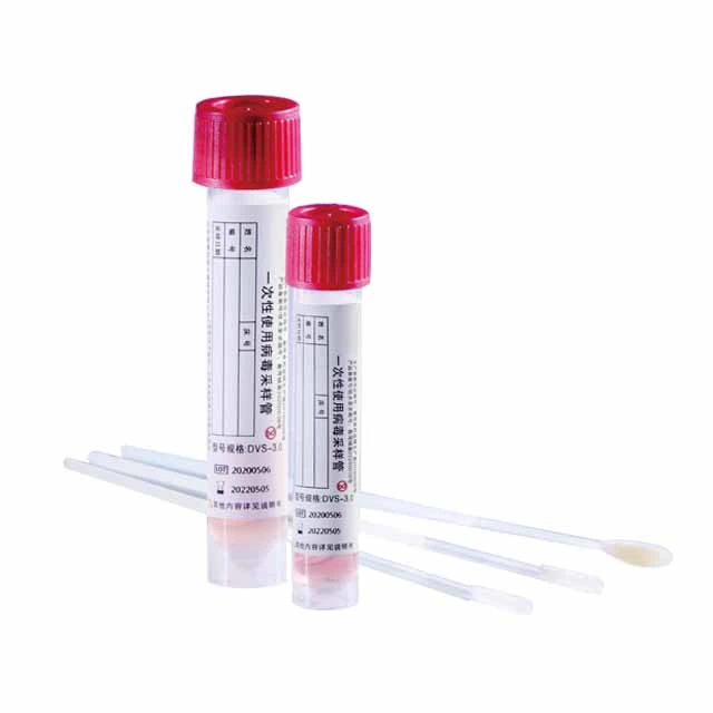 Virus Transport Medium with/Without Throat Nylon Flocked Swab Sample Collection Tube