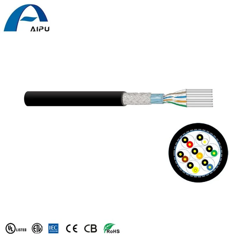 Local Communication RS232 Cable Tinned Copper Wire Multi Cores Electric Cable Screened: Al-Pet Tape & Tinned Copper Braided