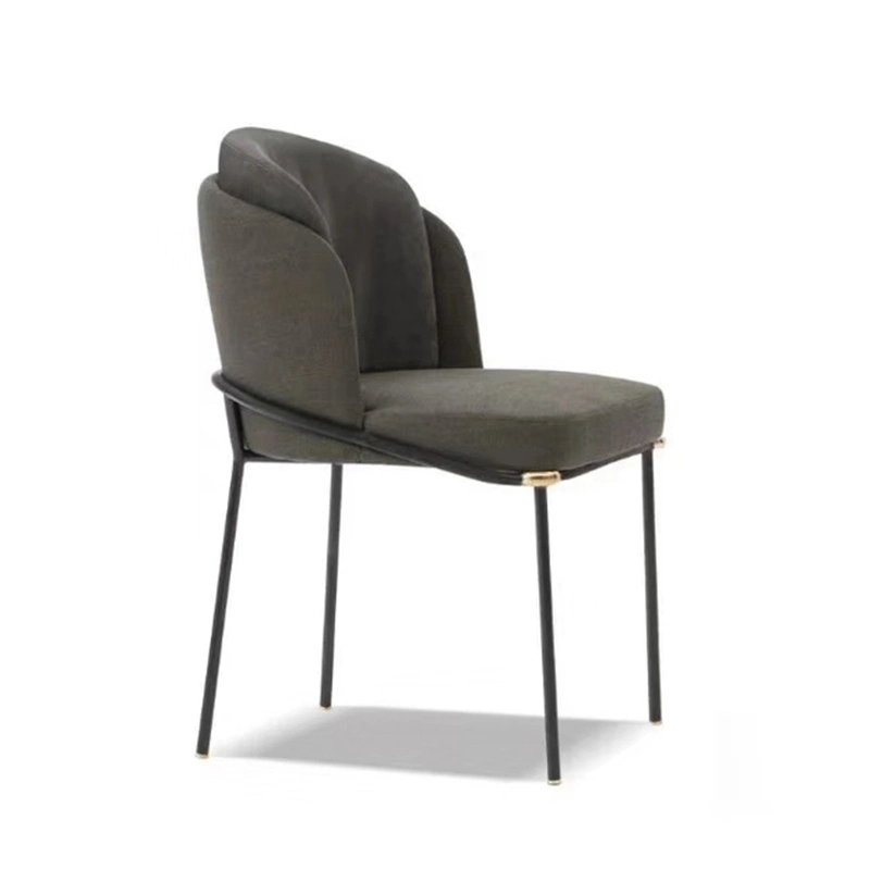 Новая современная серый кожаный стул для отдыха столовая мебель отель обеденный стул