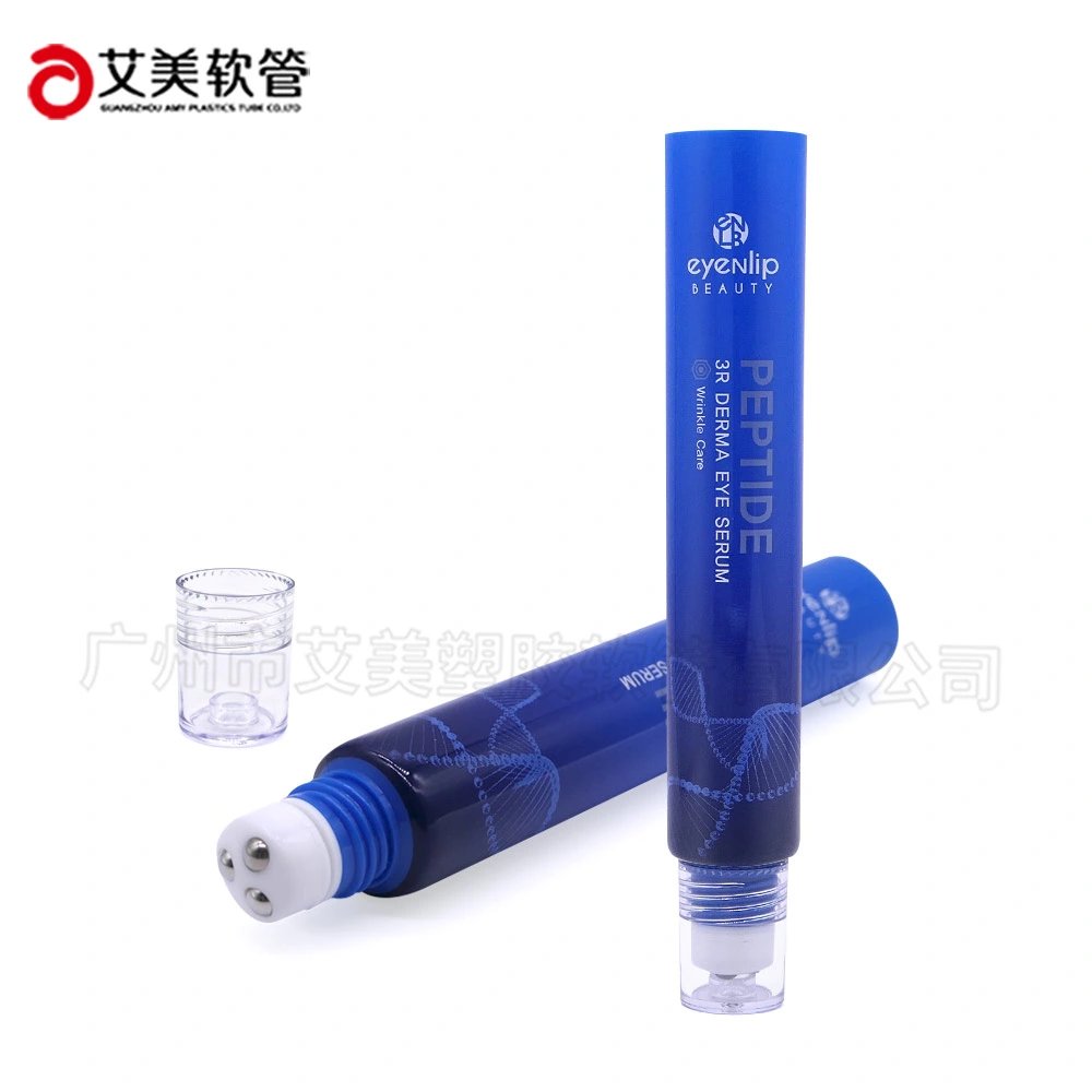 Massage Tube with Three Roller Ball Applicator Plastic Tubes