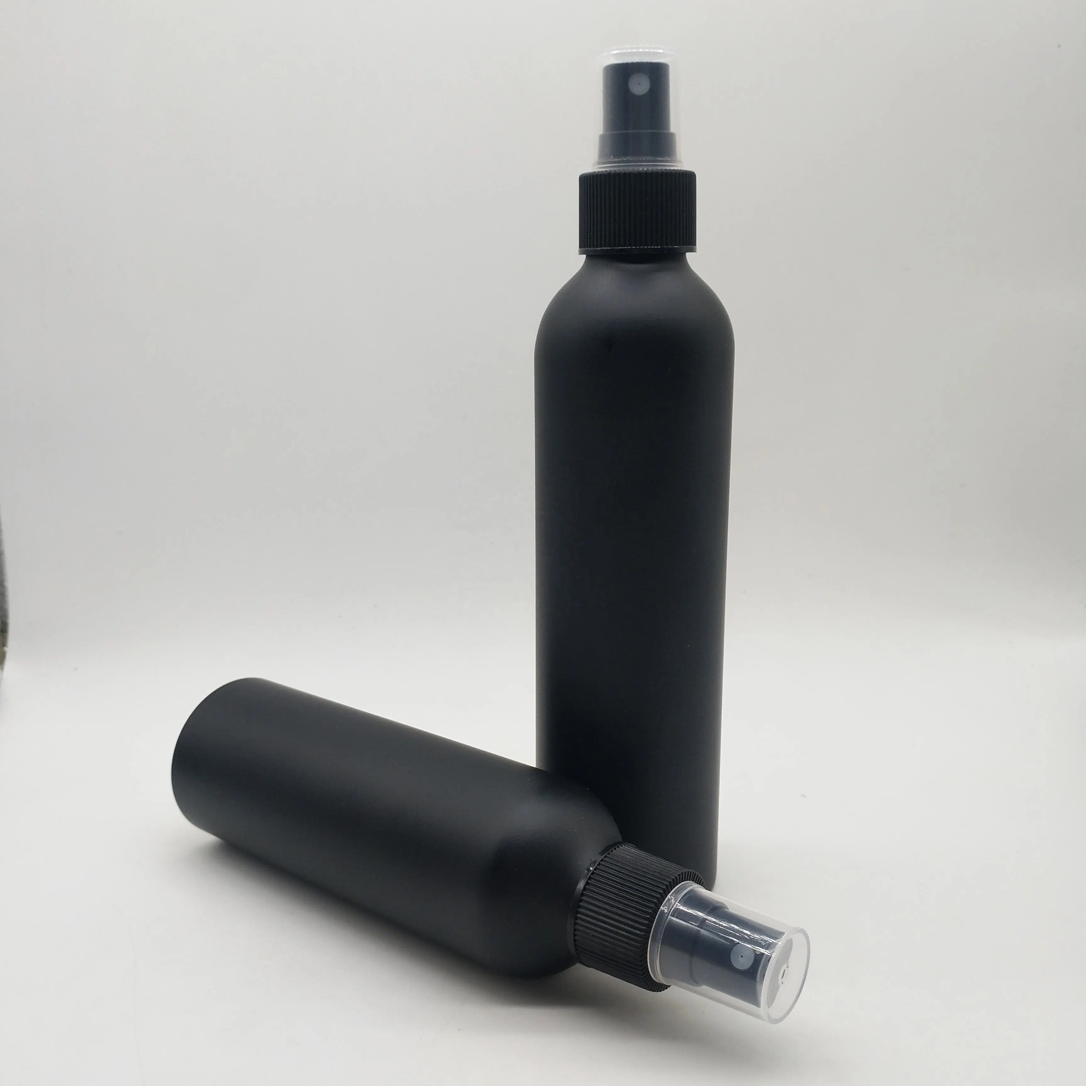 60ml 80ml 100ml 150ml 200ml 250ml Aluminum Cap Black Matte Spray Bottle