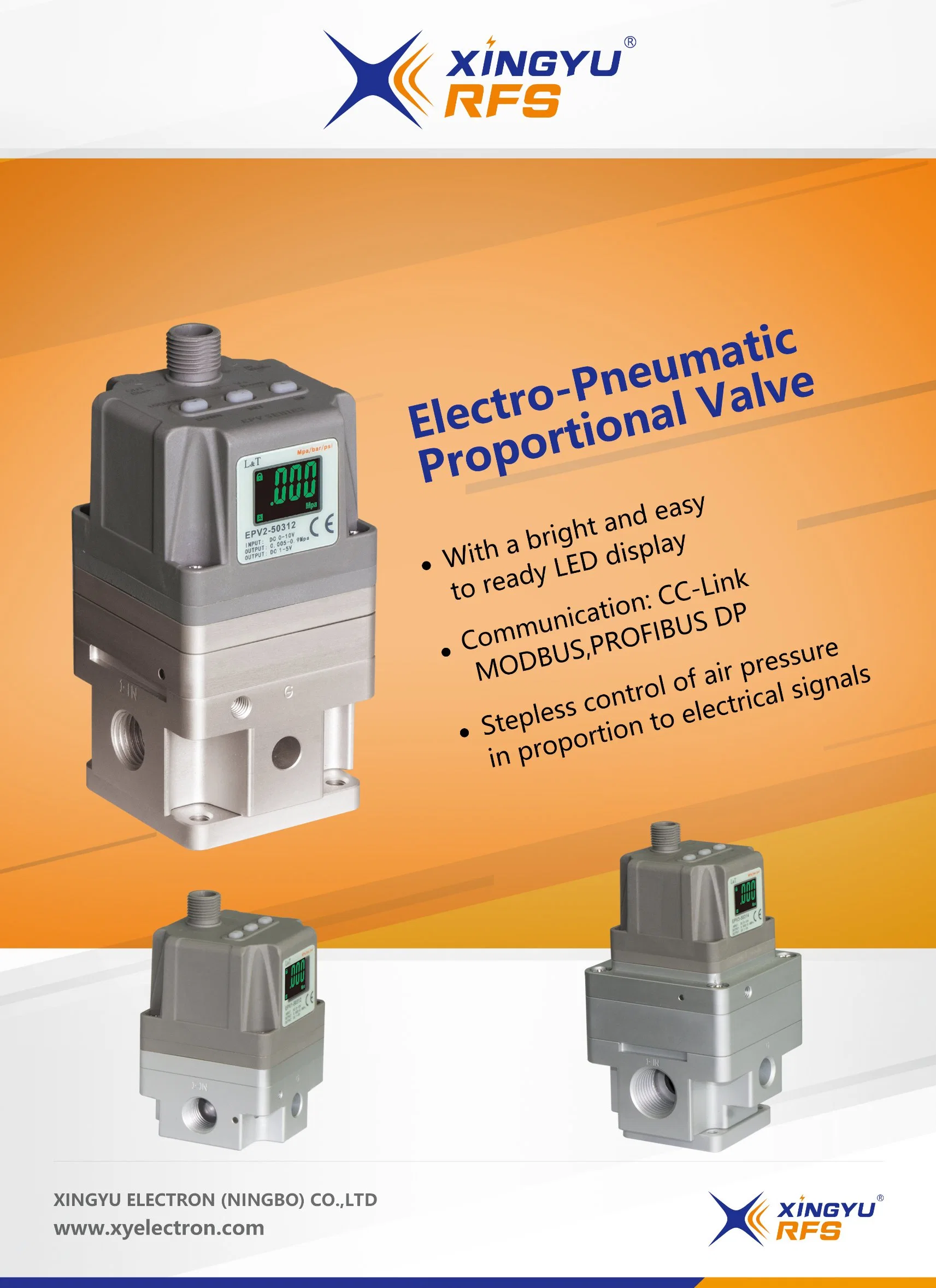 Válvula solenoide pneumática proporcional de pressão da série Epv do L&T Regulador.