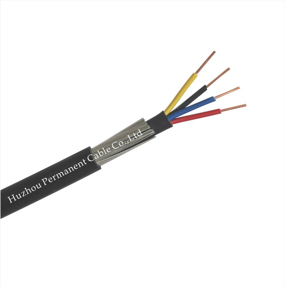 Câble d'alimentation et de fil électrique blindé isolé en XLPE/PVC à basse tension multicœur en cuivre électrique.