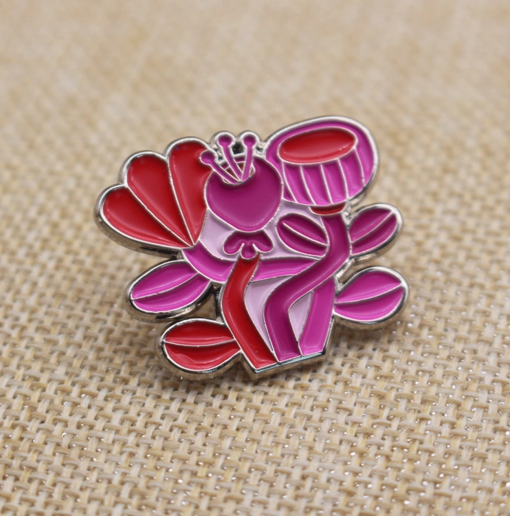 Custom Metal Enamel Pin Badge Zinc Alloy Plant and Flower Pin