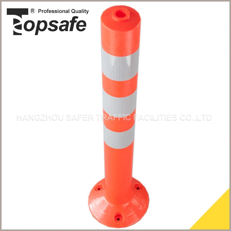 Red Color PU Flexible Traffic Warning Bollard