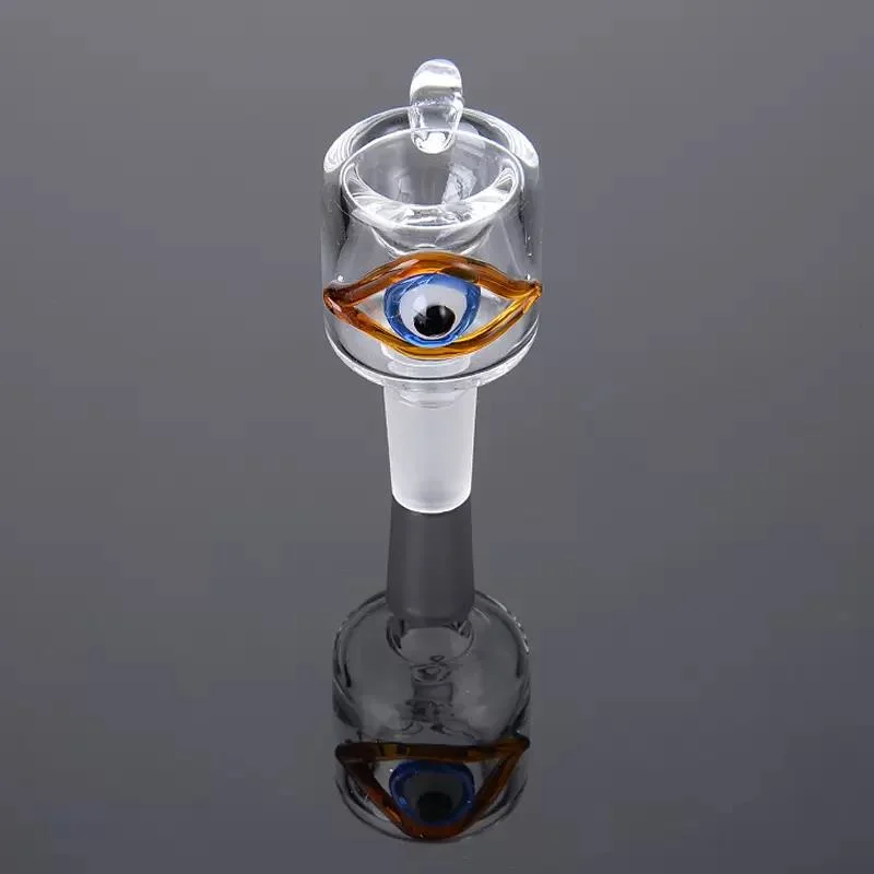 Verre fumeur tuyau d'eau Accessoires oeil forme 14mm verre tabac Bol