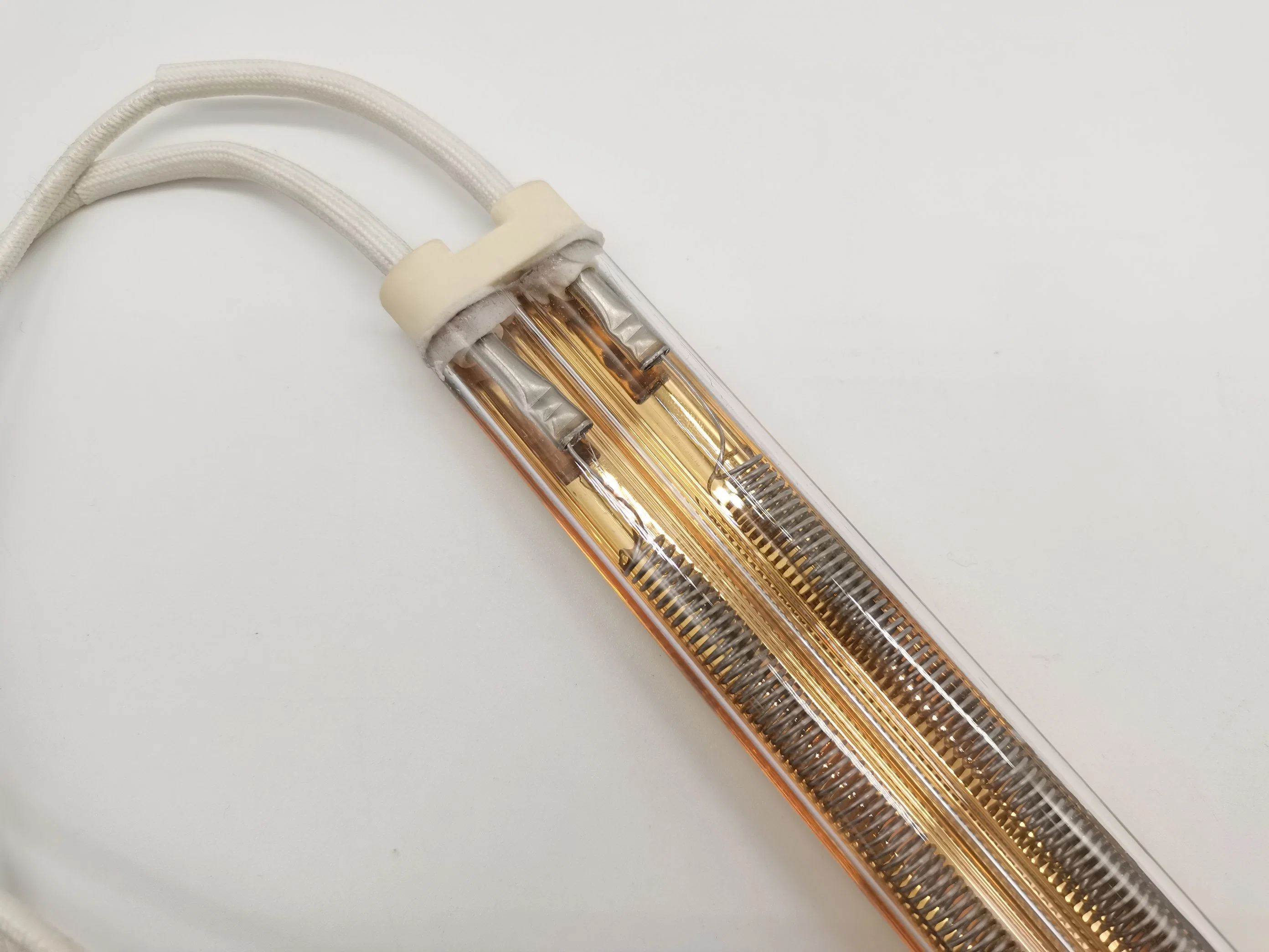 Halogen Cr25al5 Infrared Double Tube Golden Reflector Lamp