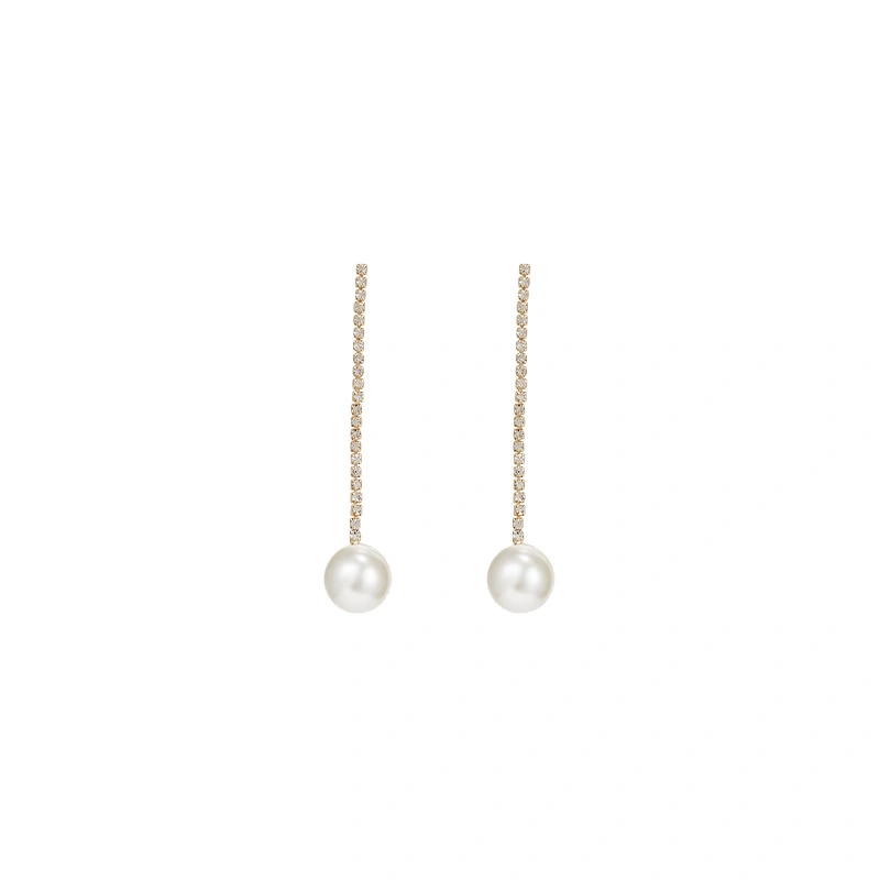 Venta caliente minimalistas Pearl colgante Zircon cadena pendiente impermeable de moda Joyería
