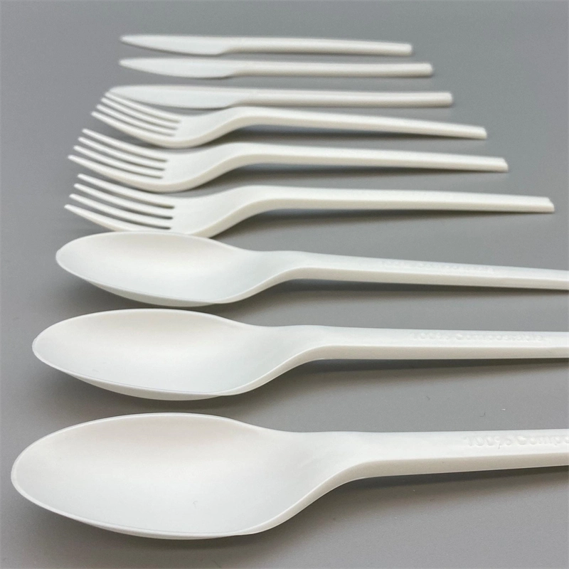 Disposable Utensils Kitchenware 6.5" Biodegradable Cpla Cutlery Set