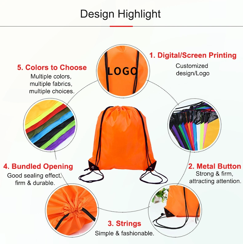 Promotional Polyester Drawstring Backpack Bags