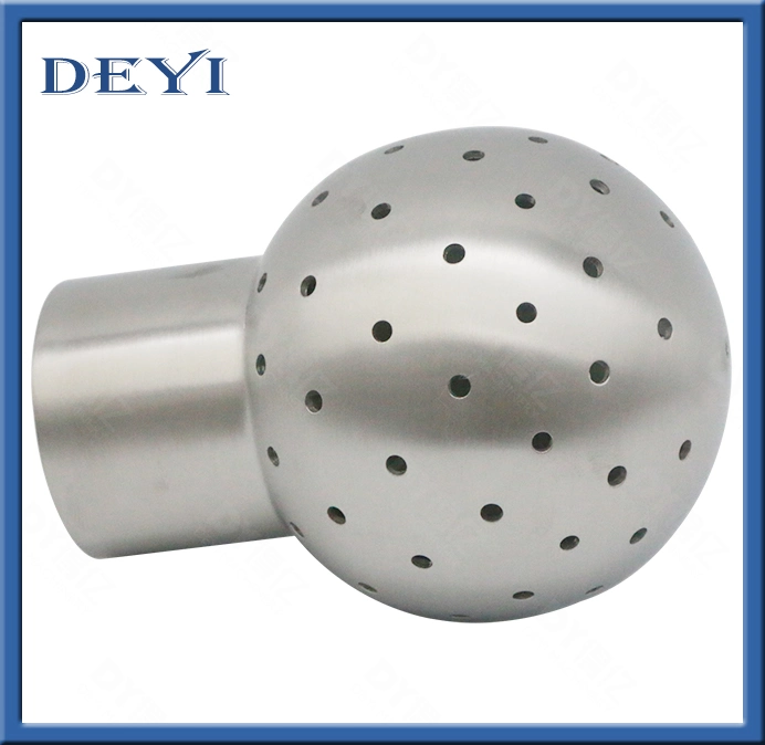 Deyi SS304 SS316L Sanitary Stainless Steel Cleaning Ball Rotary Type Spray Ball for Tanks Ball Cleaner Hygieni Grade Spray Nozzle