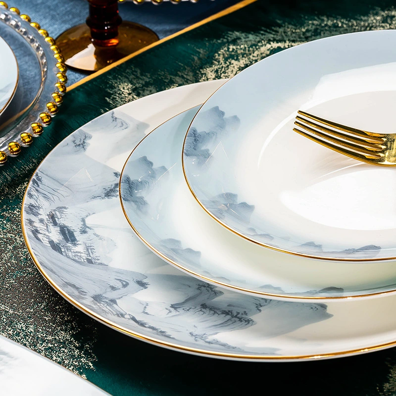 18-60 Piece Bone China Porcelain Dinnerware Set