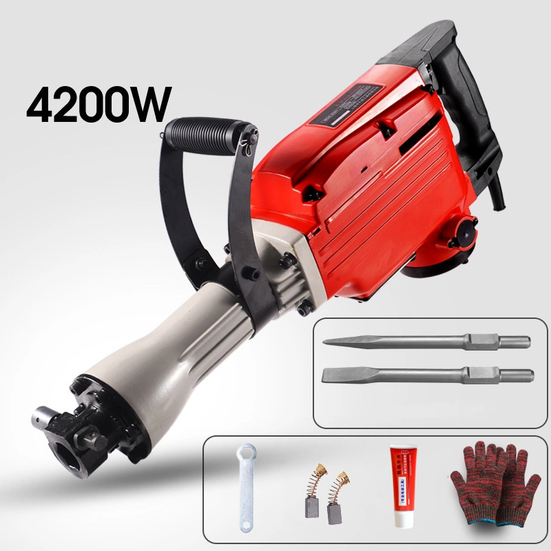 4200W herramienta de mano demolición eléctrica martillo taladro eléctrico Pick Power Juego de herramientas de perforación