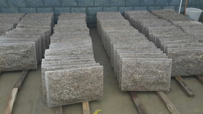 Yellow Granite G682 Mushroom Stone for Wall Decoration