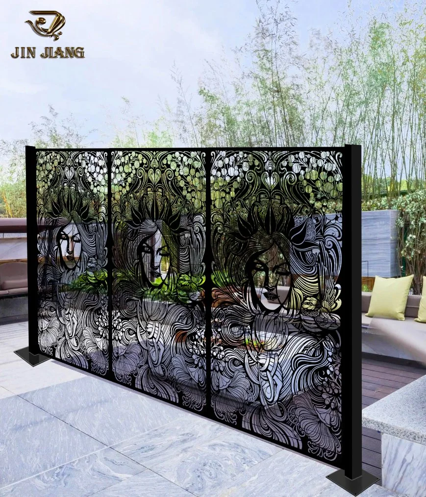 Decorative Privacy Outdoor Corten Fence Screens Flower Wall Decor Art Support Customization