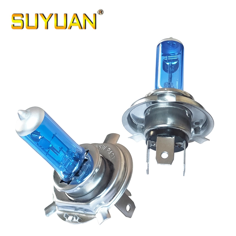 Suyuan Halogen Super White Light Bulb H4 12V60/55W P43t Long Life Car Lamp 500 Hours for Auto Headlights