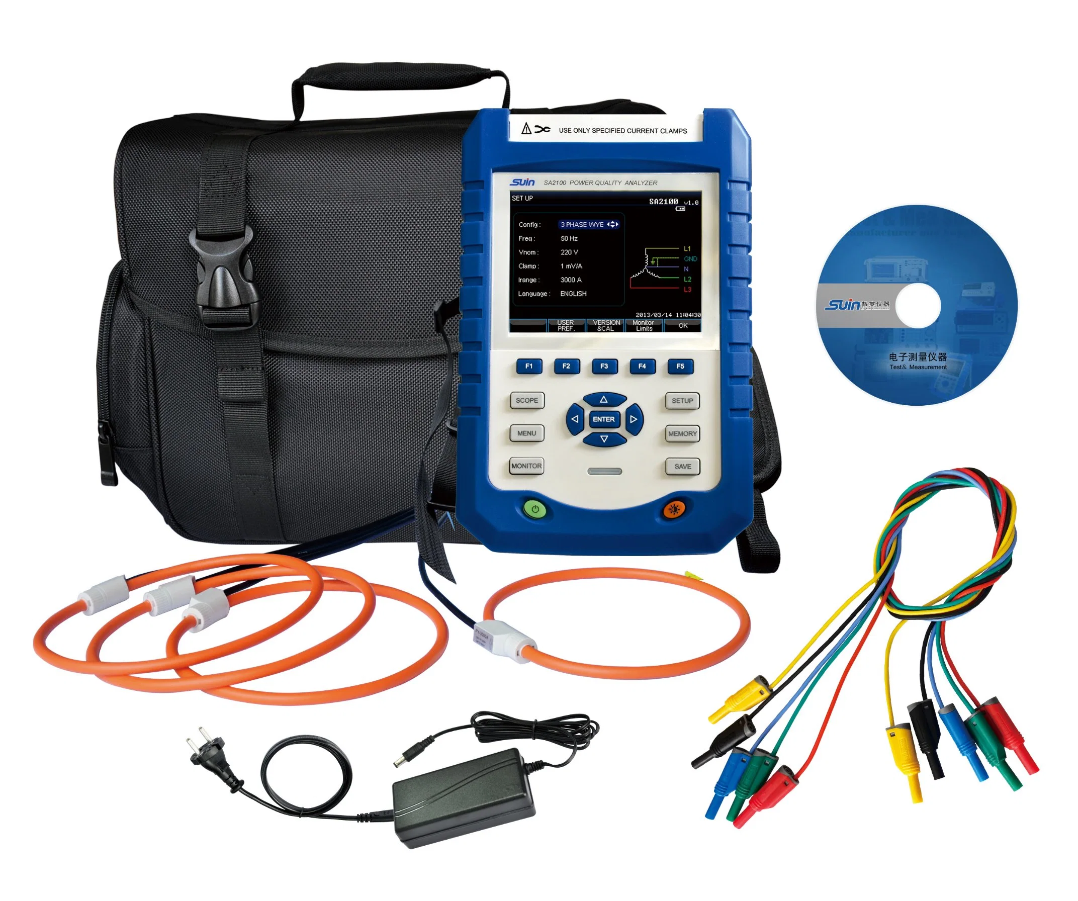 Customized Class S 4 Channels 3 Phases Power Quality and Energy Meter 8g Storage