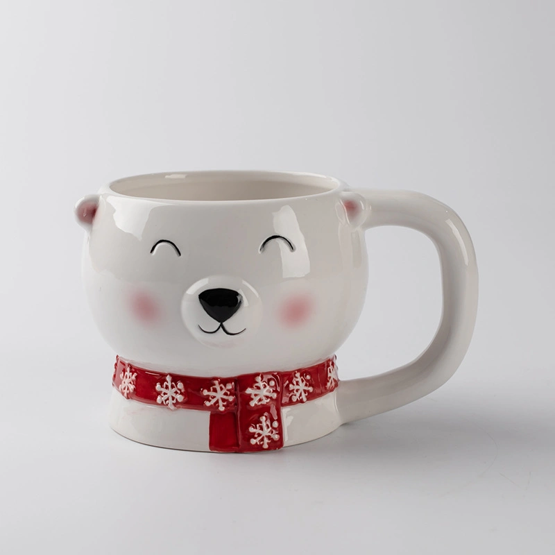 Ceramic White Bear Piggy Bank Christmas Polar Bear Piggy Bank