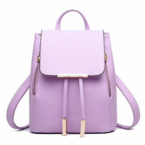 Minimalist European Style Soft PU Ladies Rucksack