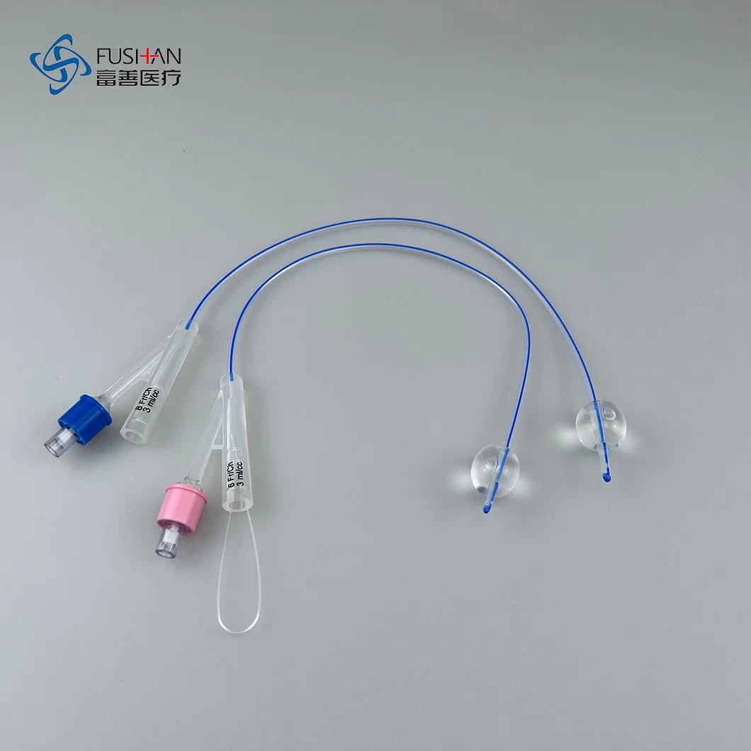 Pure Transparent 2 Way Medical Silicone Foley Balloon Urethral Catheter for Urine Bag Pediatric and Adult Size with CE and ISO 13485