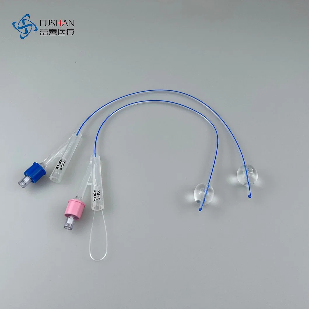 Pure à 2 voies transparent en silicone médical Foley Balloon cathéter urétral pour sac de l'urine pédiatriques et la taille des adultes avec la CE et la norme ISO 13485