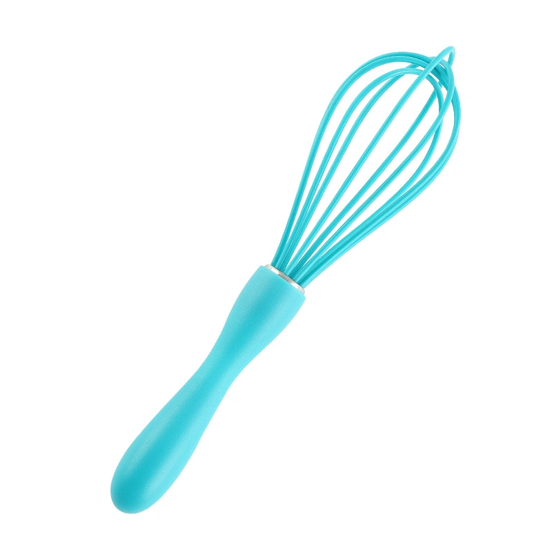 Custom High Quality Mini Silicone Whisk for Kid Silicone Coated Egg Whisk Plastic Handle