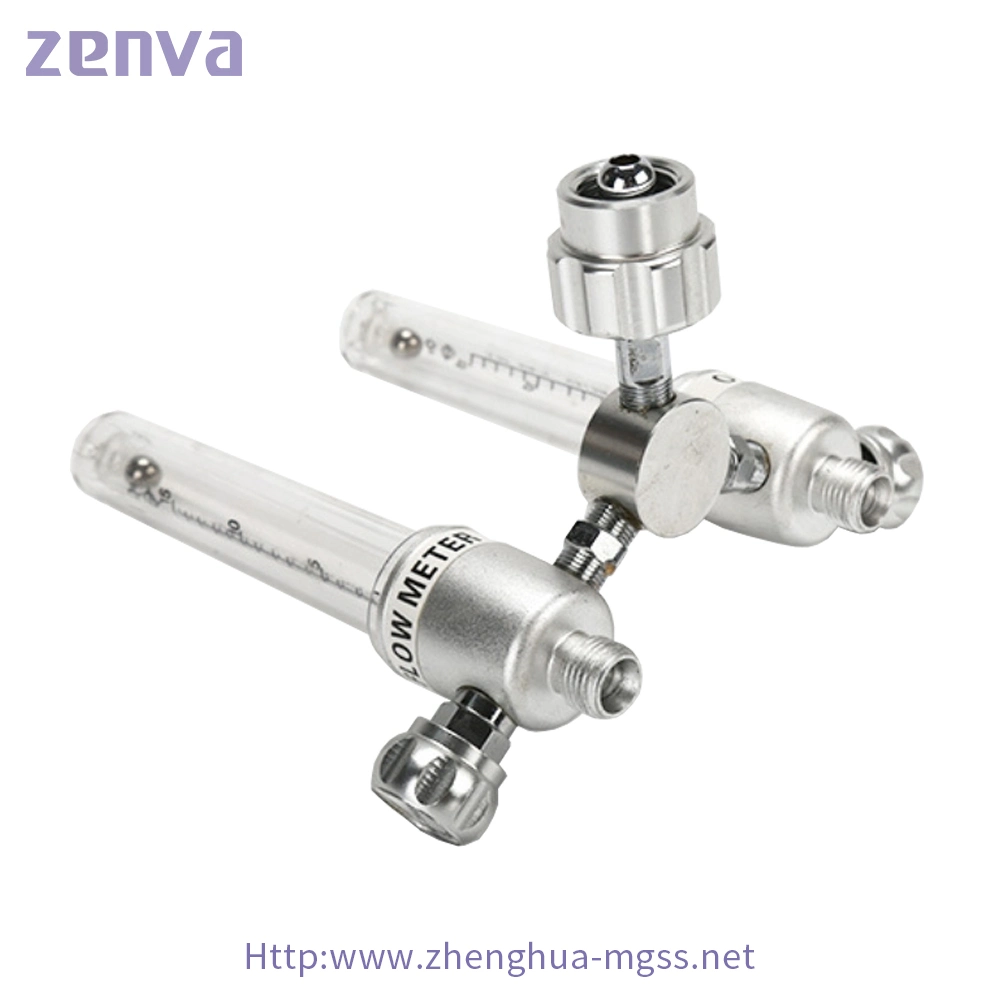 Double Medical Oxygen Flow Meter with Bottle Dual Oxygen Flowmeter